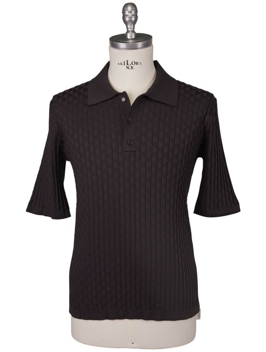 Bottega Veneta Bottega Veneta Brown Silk Pl Polo Brown 000