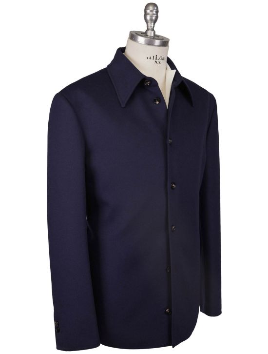 Bottega Veneta Bottega Veneta Blue Wool Coat Blue 001