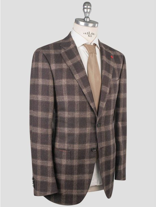 Isaia Isaia Brown Wool Cashmere Blazer Brown 001