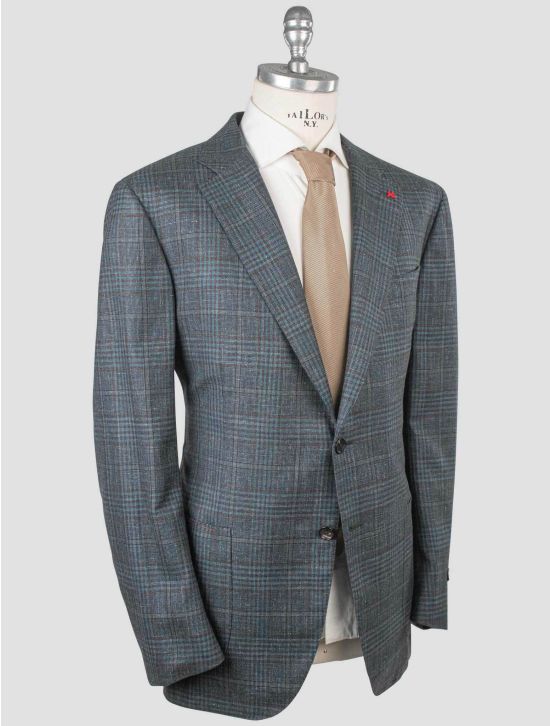 Isaia Isaia Green Wool Cashmere Silk Linen Blazer Green 001