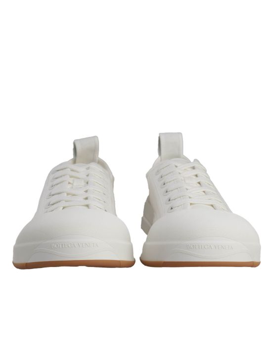 Bottega Veneta Bottega Veneta White Canvas Vulcan Sneaker White 001