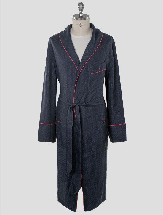 Isaia Isaia Blue Silk Dressing Gown Blue 000