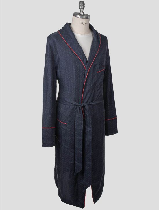 Isaia Isaia Blue Silk Dressing Gown Blue 001