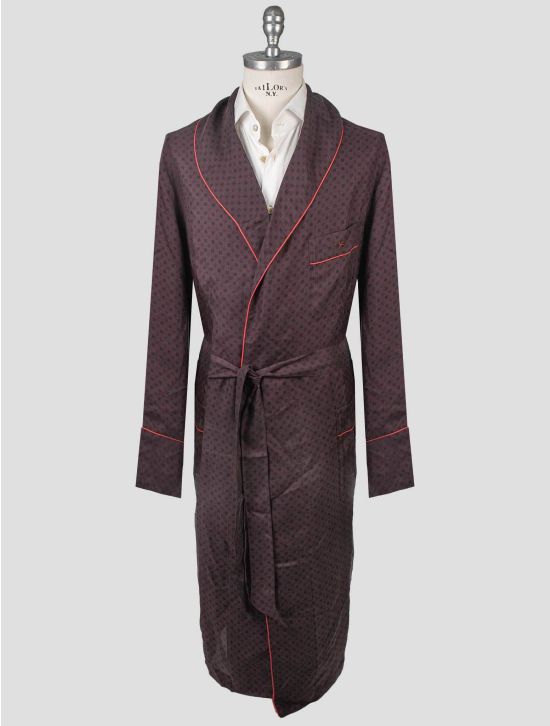 Isaia Isaia Purple Silk Dressing Gown Purple 000