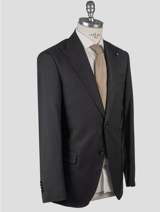 Giampaolo Giampaolo Black Wool Pl Ea Suit Black 001