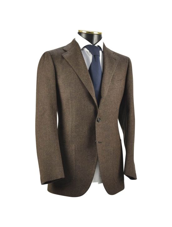 Cesare Attolini CESARE ATTOLINI Brown Wool Silk Cashmere Blazer Brown 001