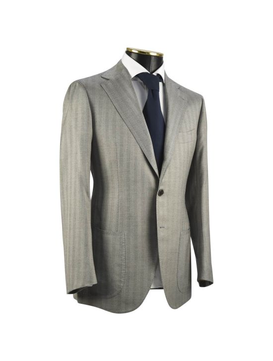 Cesare Attolini CESARE ATTOLINI Gray Cashmere Silk Blazer Gray 001