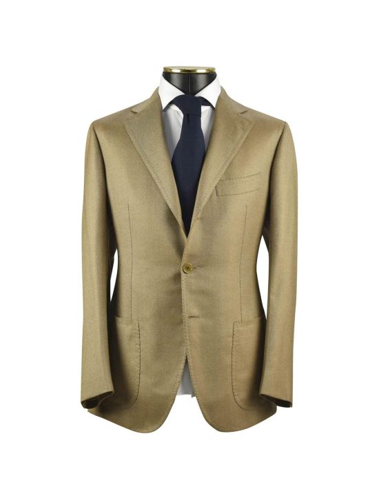 Cesare Attolini CESARE ATTOLINI Brown Cashmere Silk Blazer Beige 000