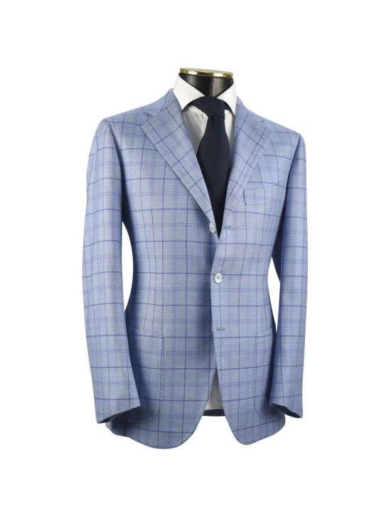 Cesare Attolini CESARE ATTOLINI Light Blue Wool 140's Blazer Light Blue 001