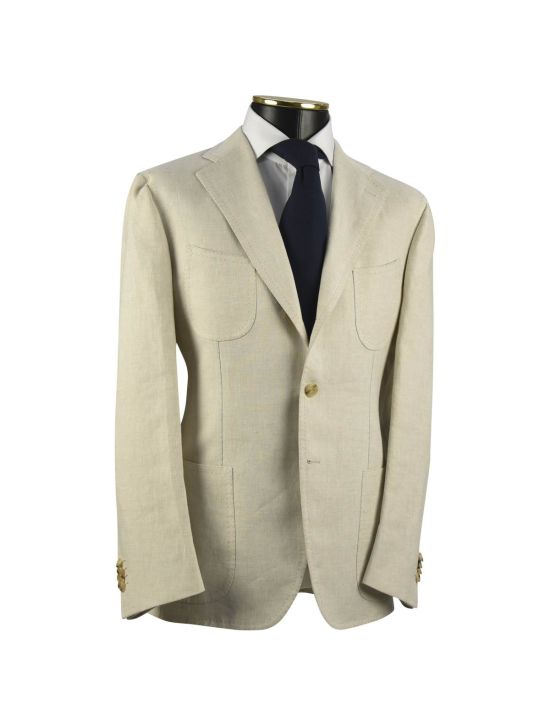 Cesare Attolini CESARE ATTOLINI Light Beige Linen Blazer Light Beige 001