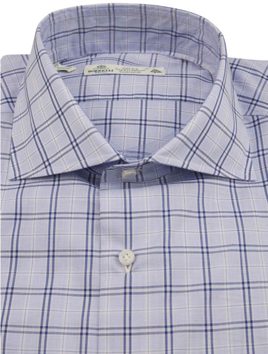 Luigi Borrelli Luigi Borrelli Blue White Cotton Shirt Blue / White 001