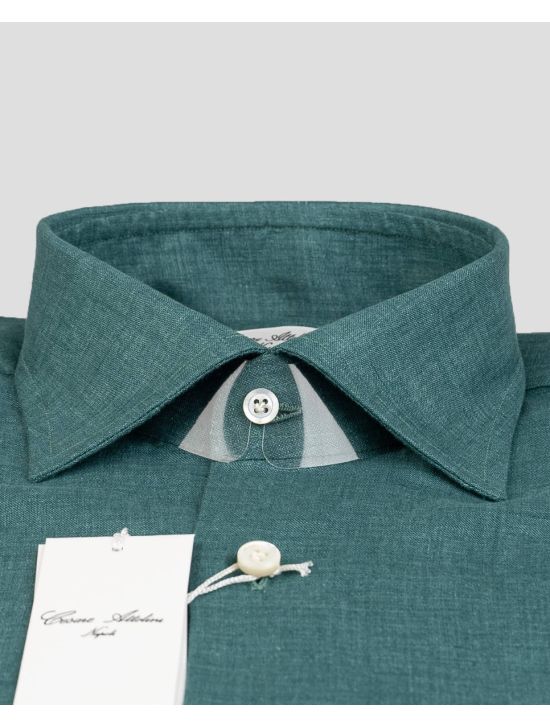 Cesare Attolini Cesare Attolini Green Linen Shirt Green 001