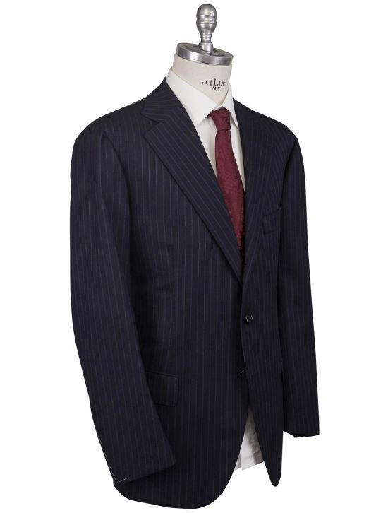 Cesare Attolini Cesare Attolini Blue Black Wool 120'S Suit Black / Blue 001