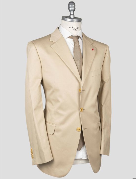 Isaia Isaia Beige Cotton Suit Beige 001