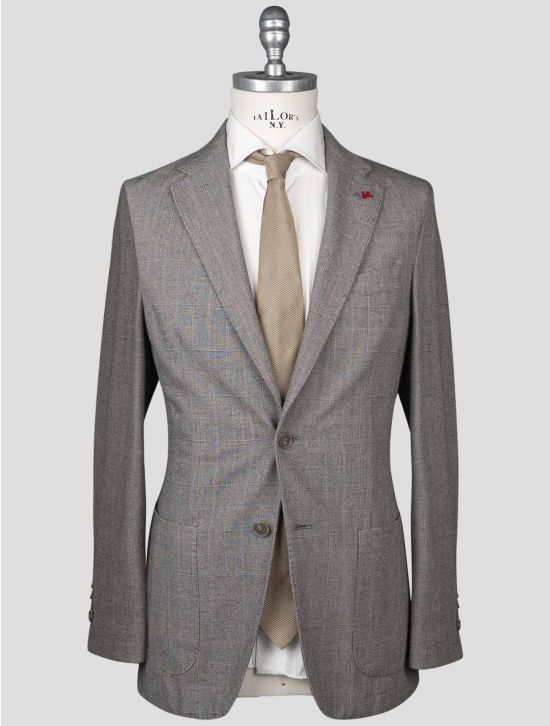 Isaia Isaia Gray Wool Cotton Suit Gray 000