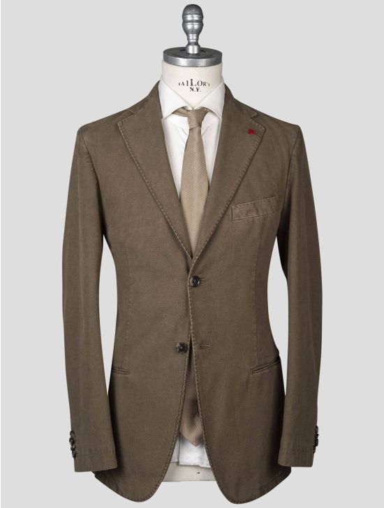 Isaia Isaia Brown Cotton Wool Suit Brown 000