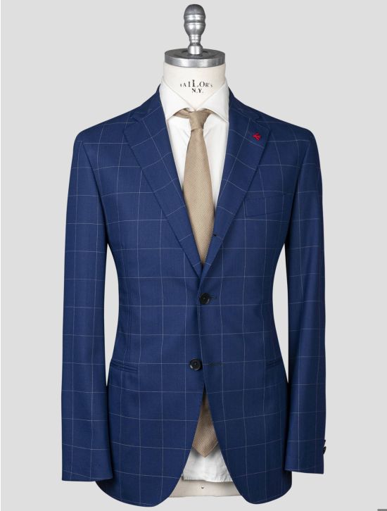 Isaia Isaia Blue Virgin Wool Suit Blue 000