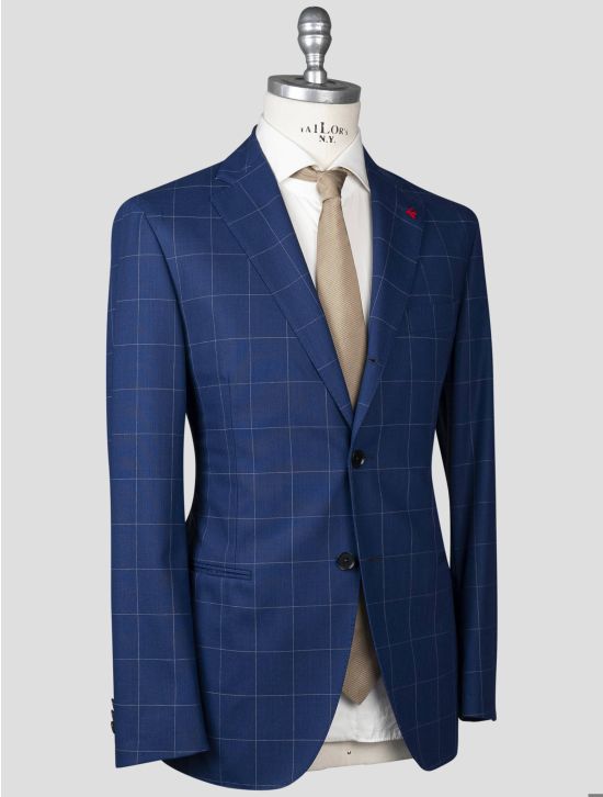 Isaia Isaia Blue Virgin Wool Suit Blue 001