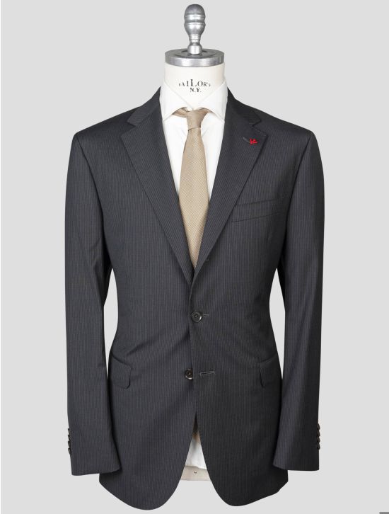 Isaia Isaia Black Wool 130's Suit Black 000