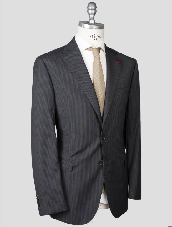 Isaia Isaia Black Wool 130's Suit Black 001