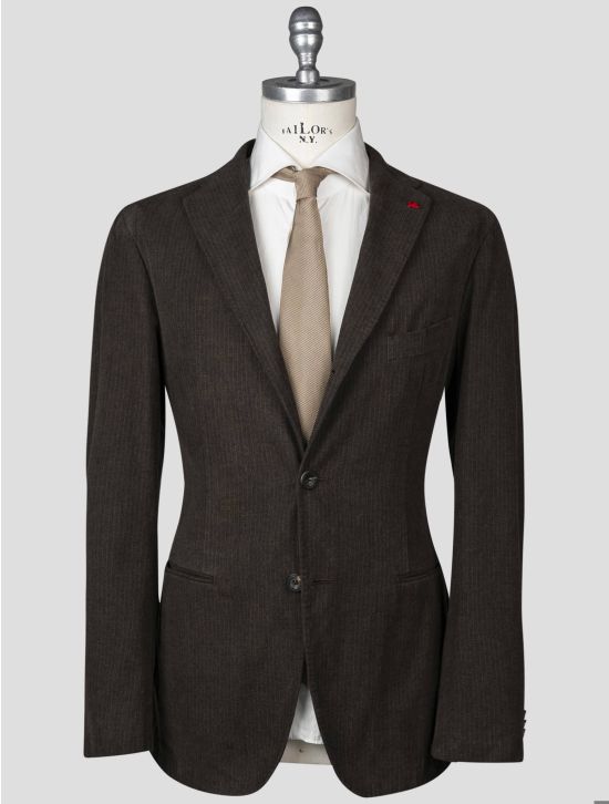 Isaia Isaia Brown Cotton Suit Brown 000