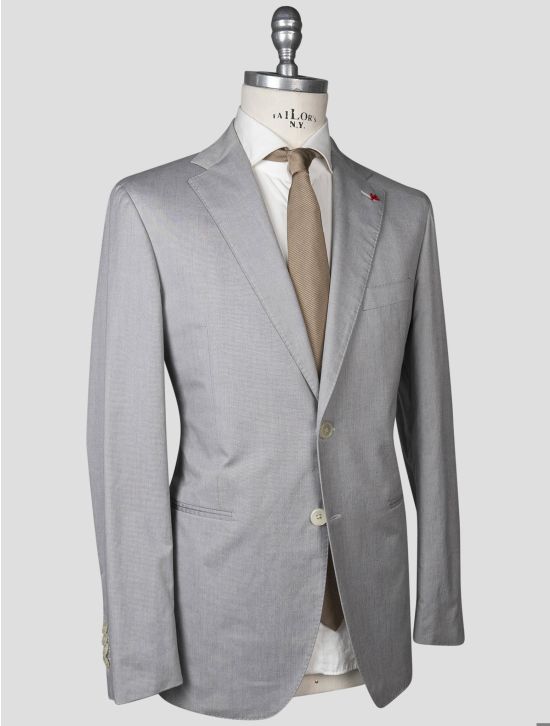 Isaia Isaia Gray Cotton Lycra Suit Gray 001