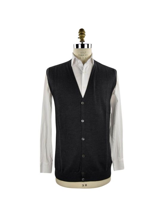 Barba Napoli BARBA NAPOLI Gray Virgin Wool Gilet Gray 000