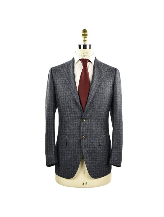 Cesare Attolini CESARE ATTOLINI Blue Gray Wool Blazer Blue/Gray 000