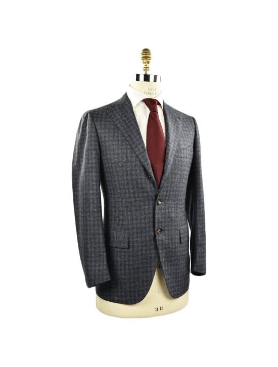 Cesare Attolini CESARE ATTOLINI Blue Gray Wool Blazer Blue/Gray 001