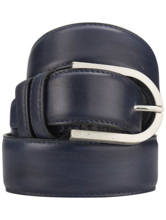 Kiton Kiton Blue Leather Belt Blue 000