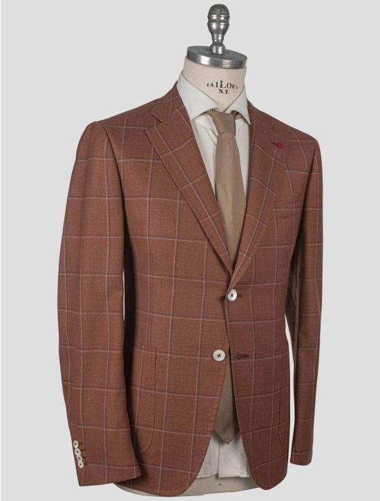 Isaia Isaia Brown Wool Suit Brown 001