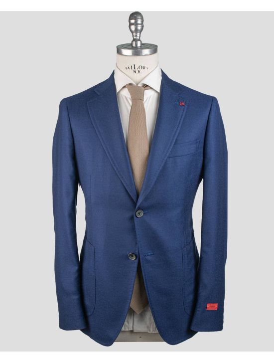 Isaia Isaia Blue Cashmere Silk Blazer Blue 000