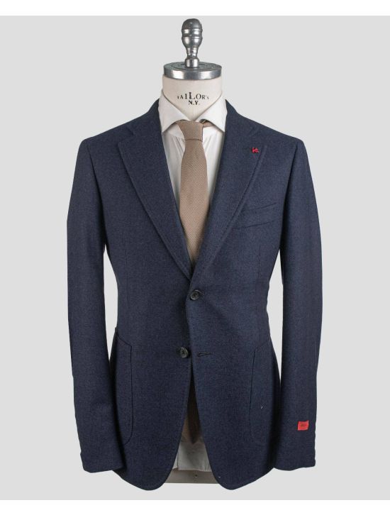 Isaia Isaia Blue Wool Cashmere Blazer Blue 000