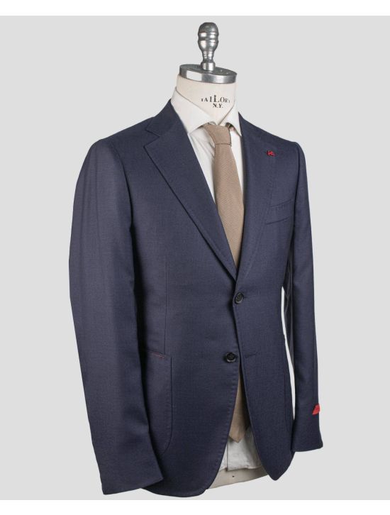 Isaia Isaia Blue Cashmere Silk Blazer Blue 001