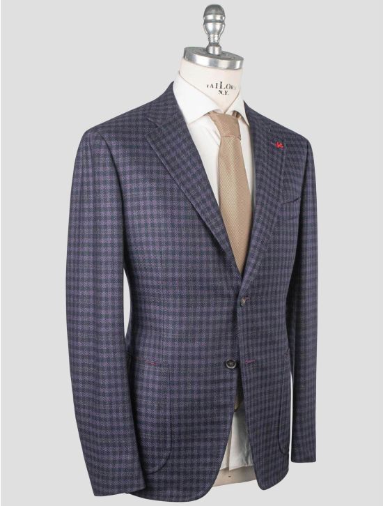 Isaia Isaia Purple Wool Silk Blazer Purple 001