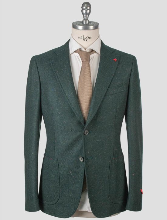 Isaia Isaia Green Cashmere Silk Blazer Green 000