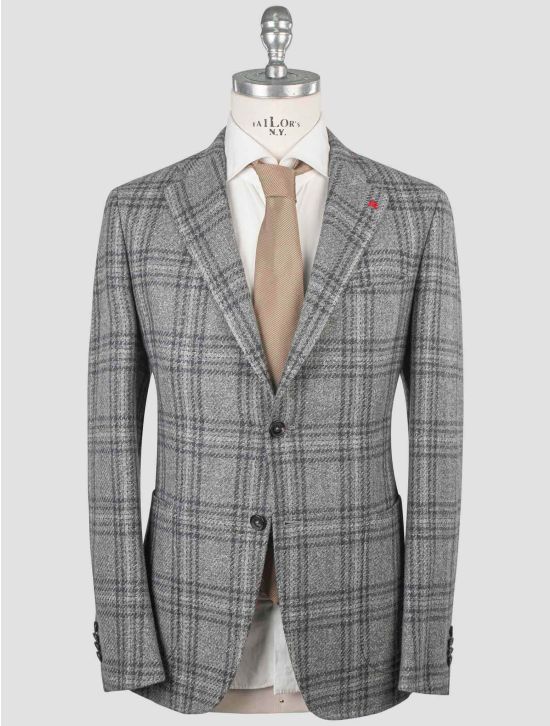 Isaia Isaia Gray Cashmere Wool Silk Blazer Gray 000