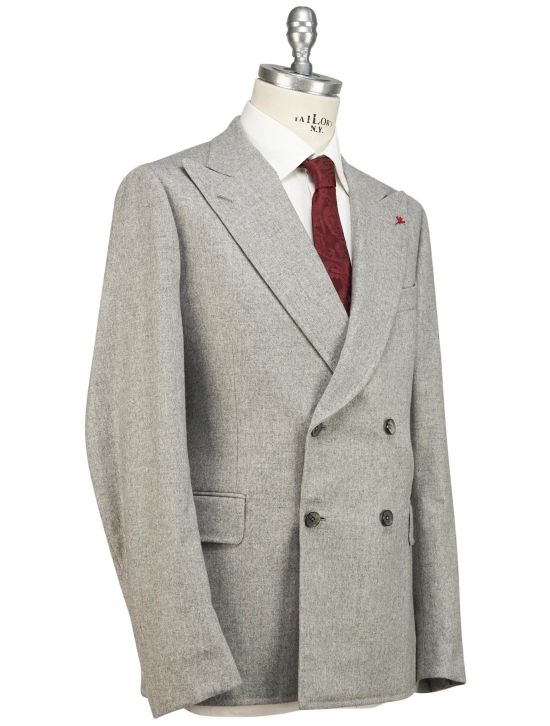 Isaia Isaia Gray Wool Cashmere Blazer Gray 001