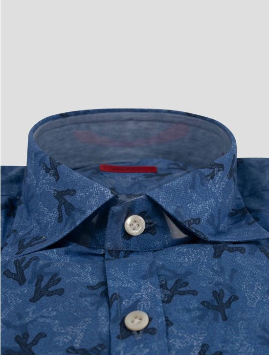 Isaia Isaia Blue Cotton Shirt Blue 001