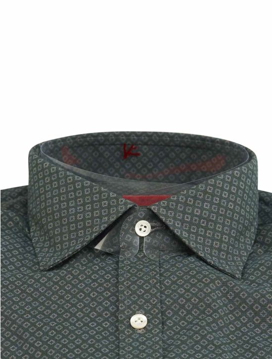 Isaia Isaia Green Cotton Shirt Green 001