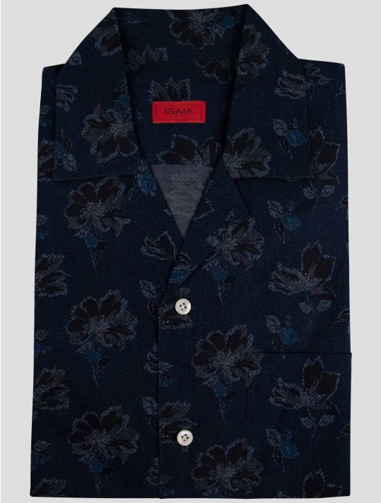 Isaia Isaia Dark Blue Cotton Shirt Dark Blue 000