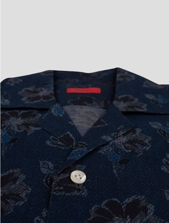 Isaia Isaia Dark Blue Cotton Shirt Dark Blue 001