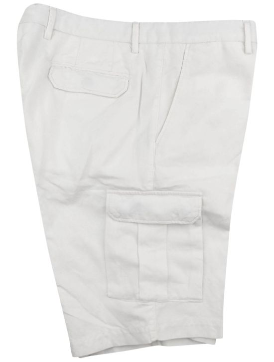 Luigi Borrelli Luigi Borrelli White Cotton Linen Ea Short Cargo Pant White 000