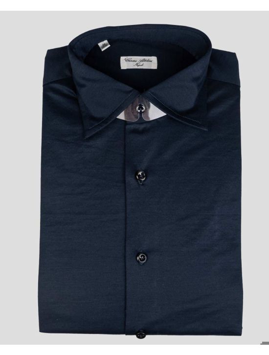 Cesare Attolini Cesare Attolini Dark Blue Cotton Shirt Dark Blue 000