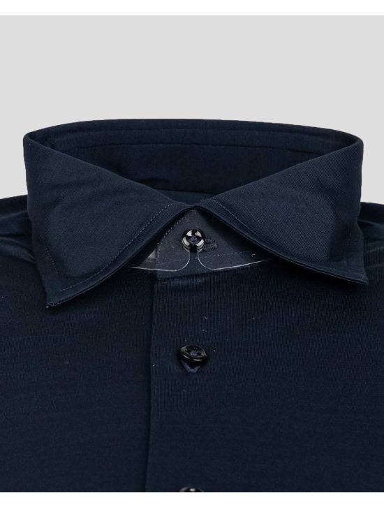 Cesare Attolini Cesare Attolini Dark Blue Cotton Shirt Dark Blue 001