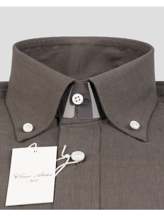 Cesare Attolini Cesare Attolini Green Linen Shirt Green 001