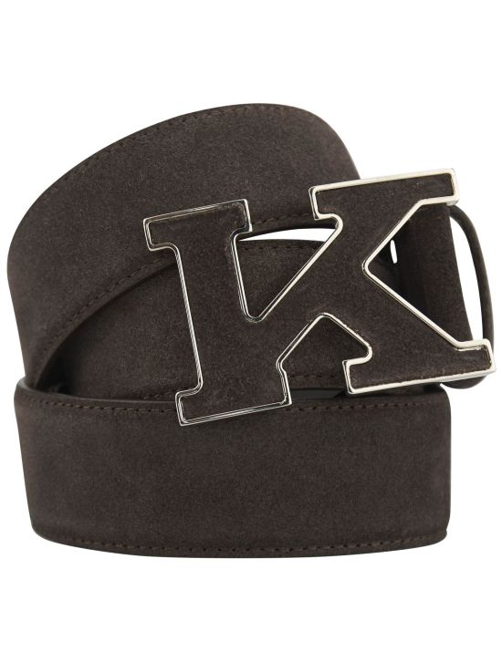 Kiton Kiton Brown Leather Suede Belt Brown 000