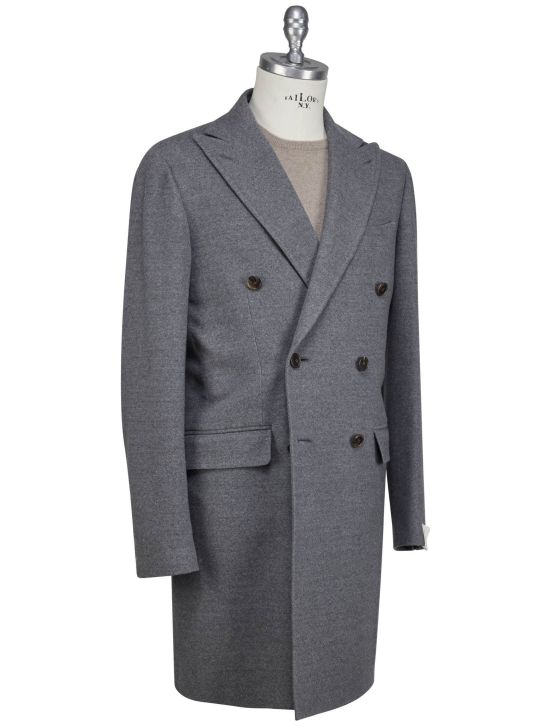 Luigi Borrelli Luigi Borrelli Gray Virgin Wool Overcoat Gray 001