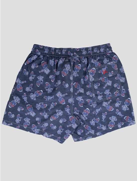 Isaia Isaia Blue Pa Swim Trunks Blue 001