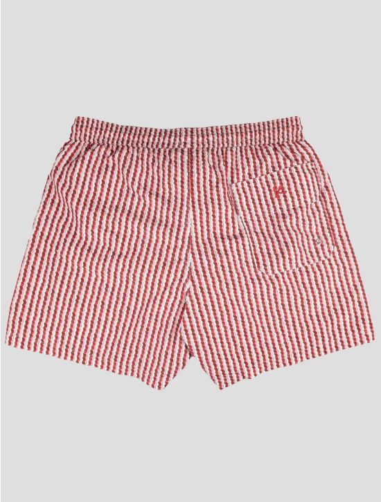 Isaia Isaia Red White Pl Swim Trunks Red / White 001